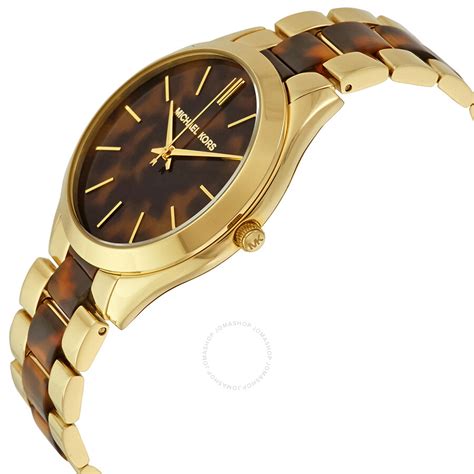 michael kors tortoise shell and rose gold watch|mk4284 women's watch.